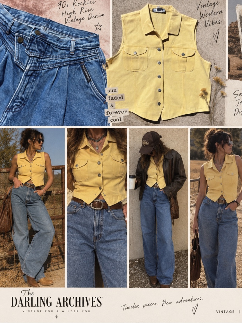 Signature Mustard Yellow Sleeveless Button-Front Vest